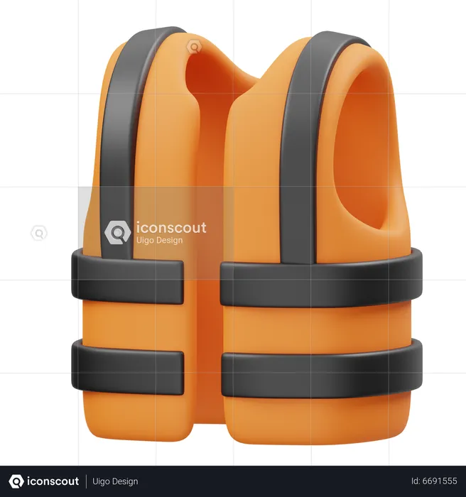 Safety Vest  3D Icon