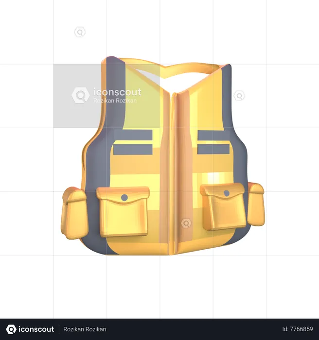 Safety Vest  3D Icon