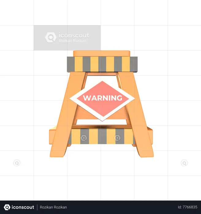 Safety Warning Sign  3D Icon