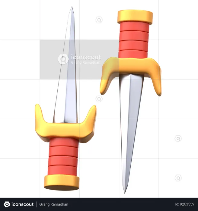 Sai Weapon  3D Icon