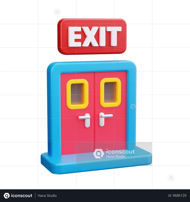 Saída de incêndio  3D Icon