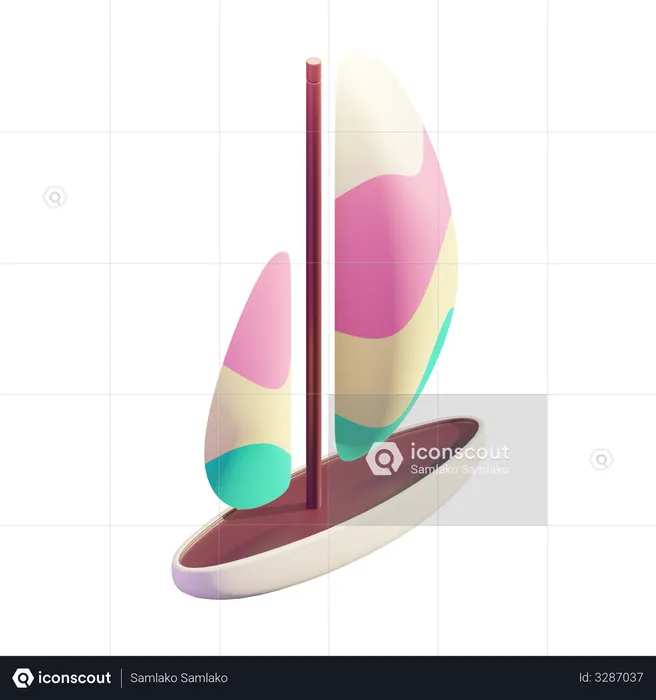 Sailboat  3D Illustration