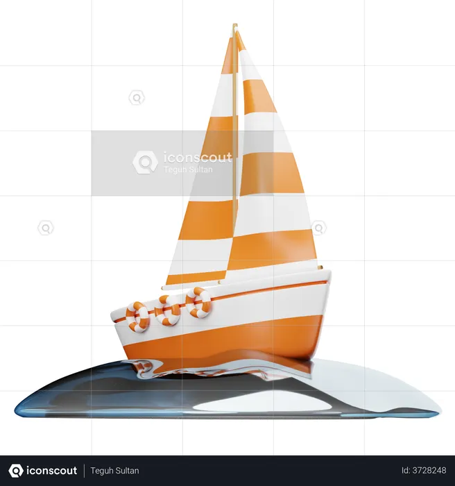 Sailboat  3D Illustration