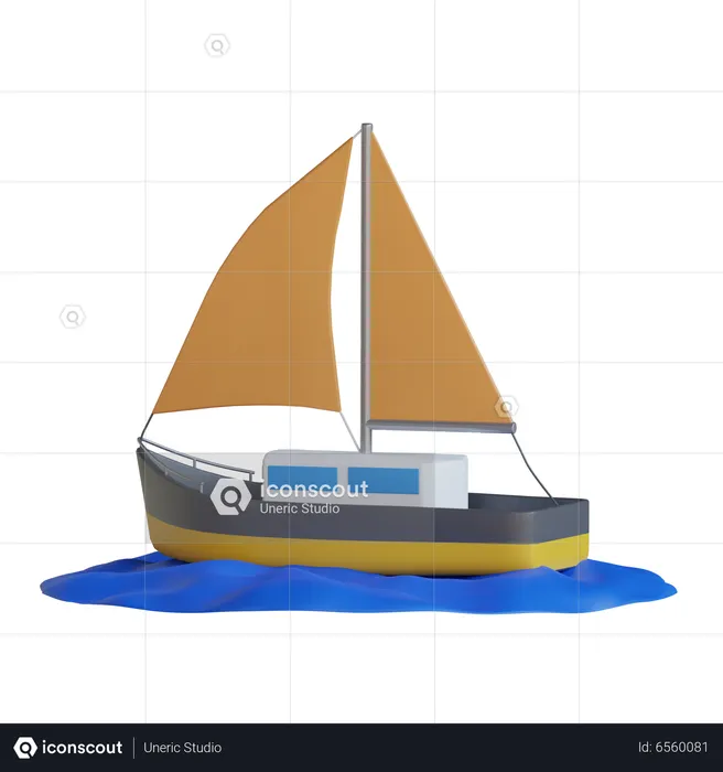 Sailboat  3D Icon