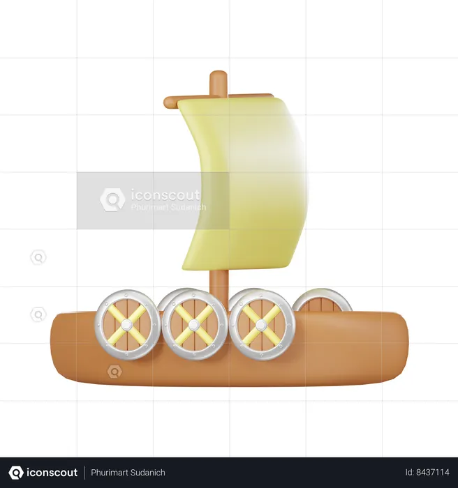 Sailing Boat  3D Icon