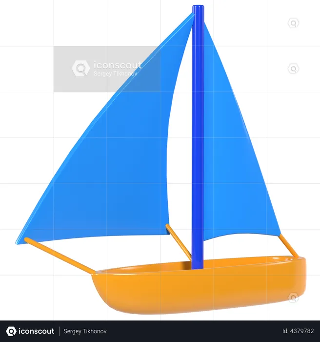 Sailing Boat  3D Illustration