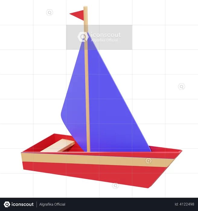 Sailing Boat  3D Illustration