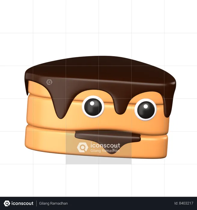 Saint Honore Cake Emoji 3D Icon