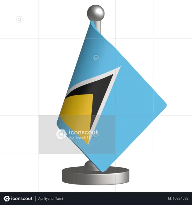 세인트 루시아  3D Icon