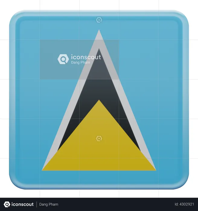 Saint Lucia Flag Flag 3D Flag