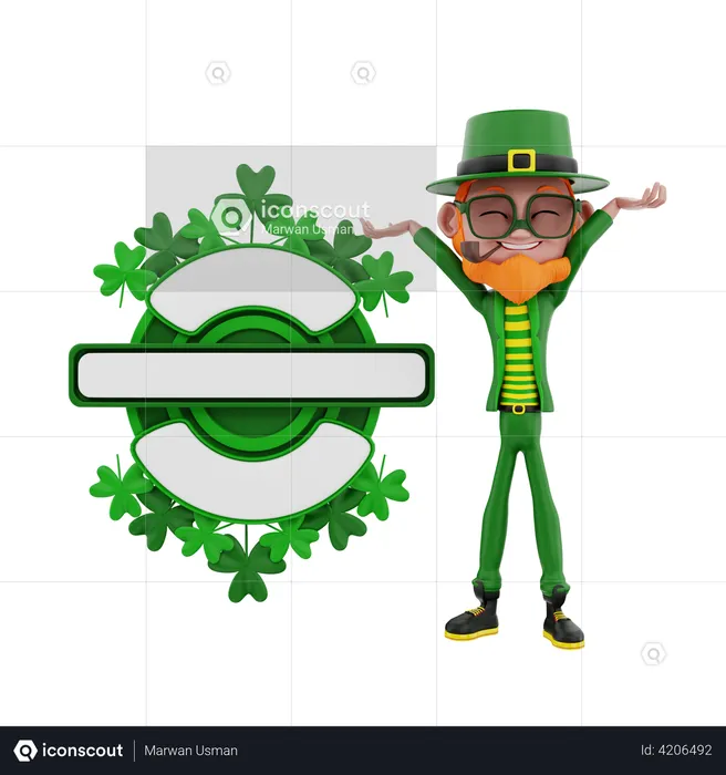 Saint Patrick  3D Illustration