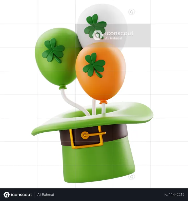 Saint Patrick Balloons  3D Icon