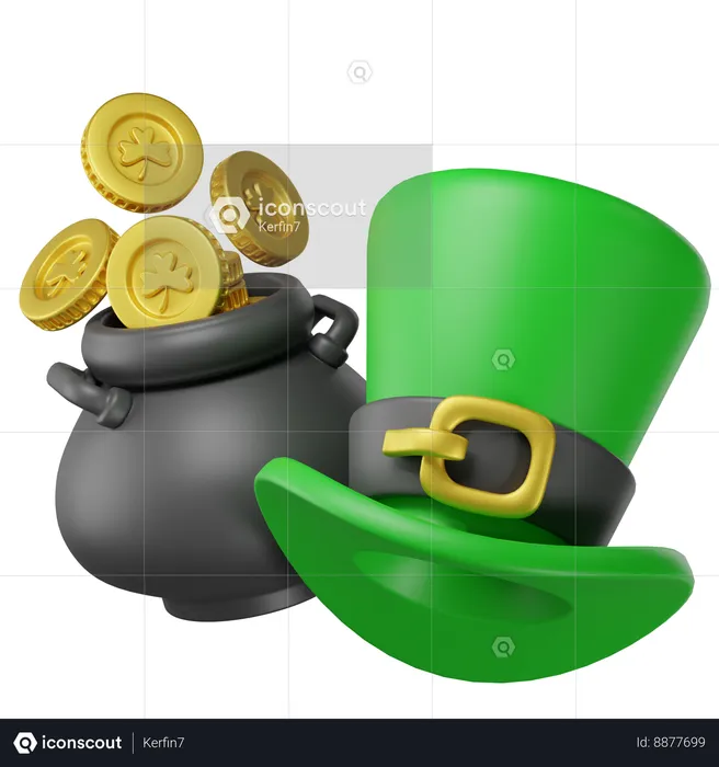 Saint Patricks Hat  3D Illustration