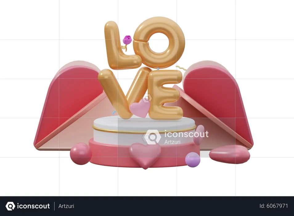 Saint Valentin  3D Illustration