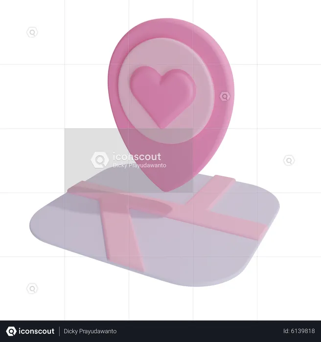 Emplacement de la Saint-Valentin  3D Icon