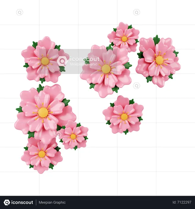 Sakura-Blüten  3D Icon