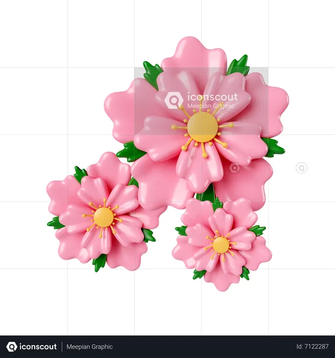 Sakura Flowers  3D Icon