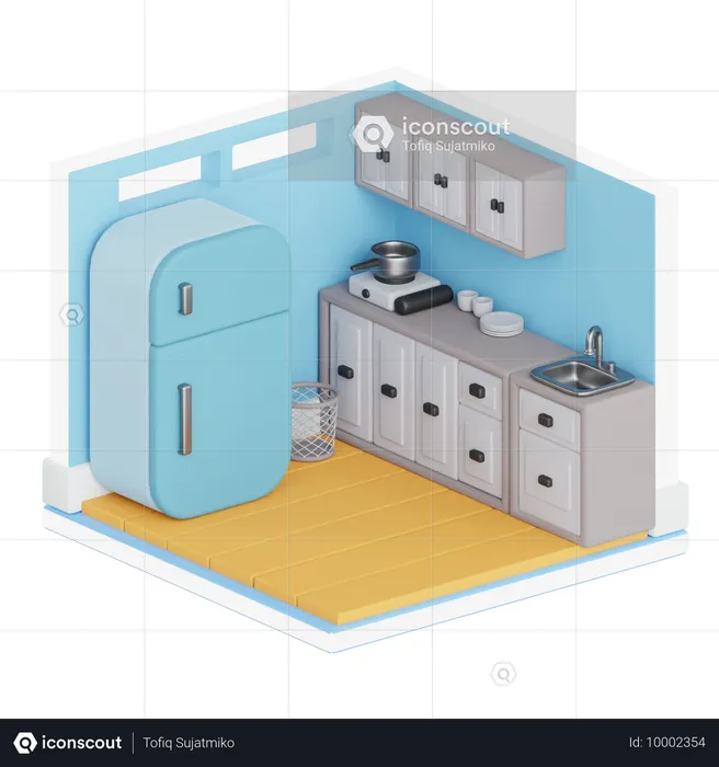 Cozinha  3D Illustration