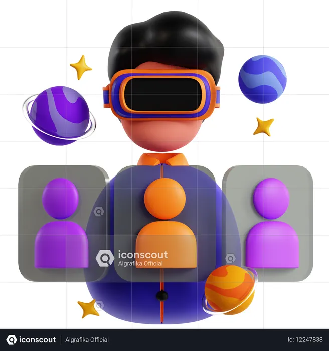 Sala de aula virtual  3D Icon