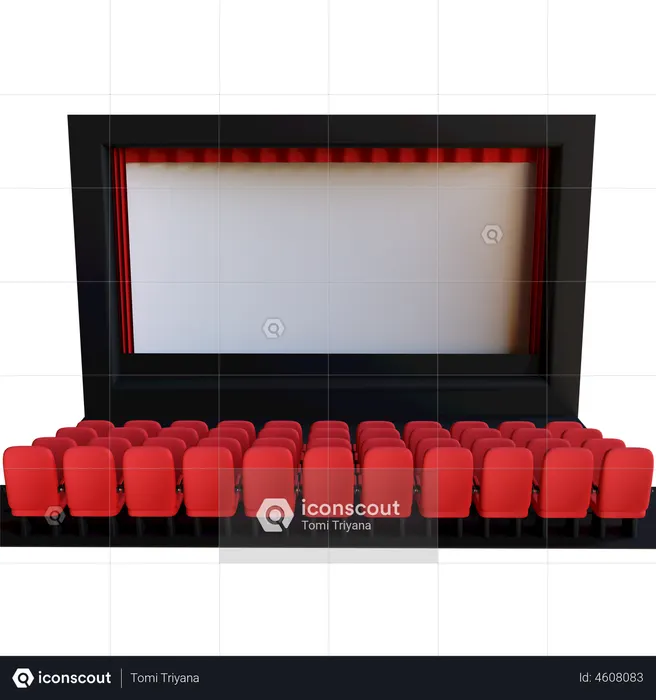 Sala de cinema  3D Icon