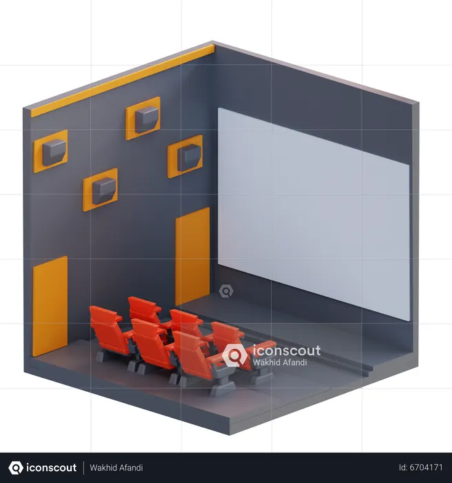 Sala de cinema  3D Icon