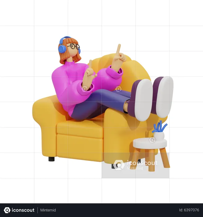 Sala de musica  3D Illustration