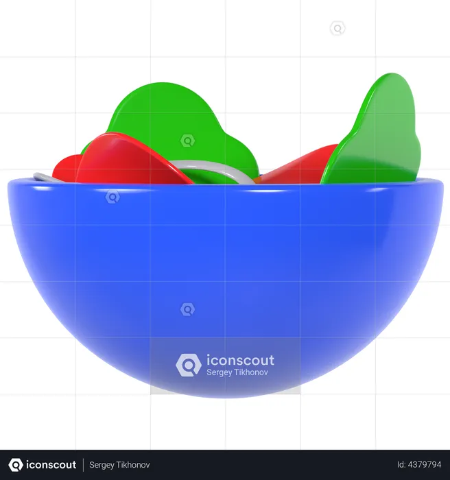 Salad Bowl  3D Illustration