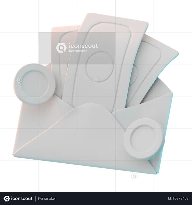 Courrier de salaire  3D Icon