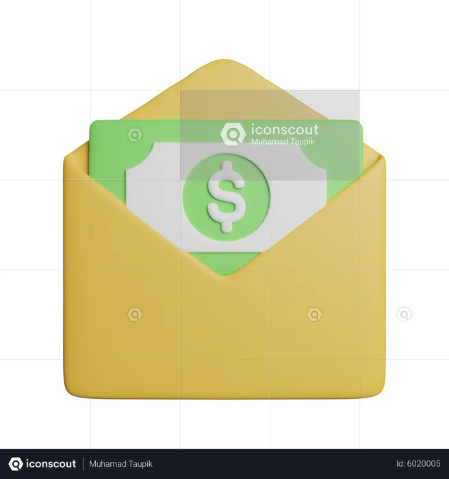 Courrier de salaire  3D Icon