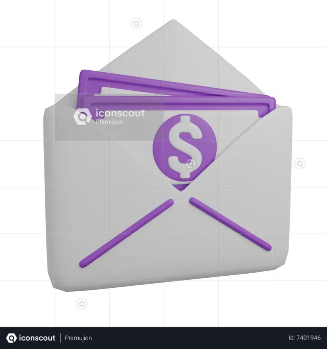 Courrier de salaire  3D Icon