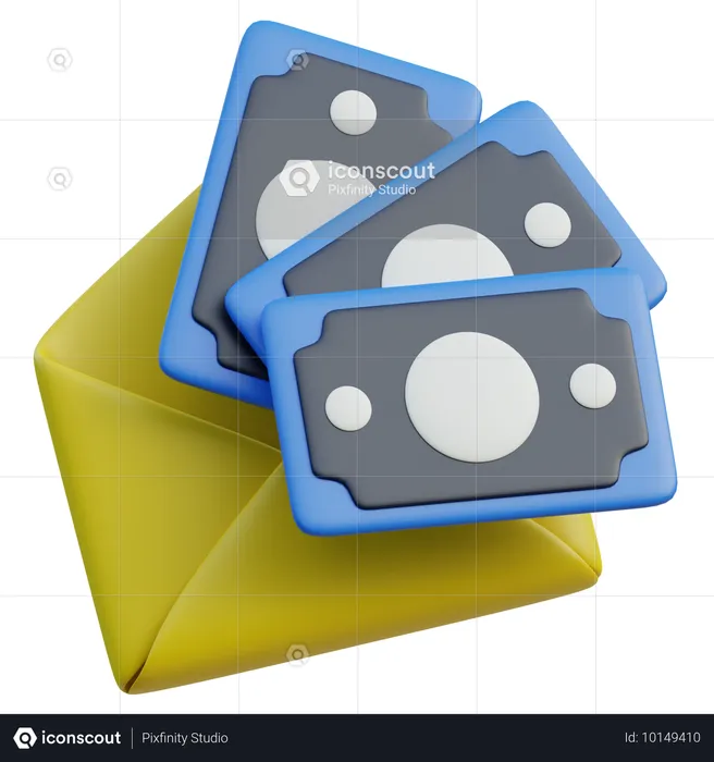 給料  3D Icon