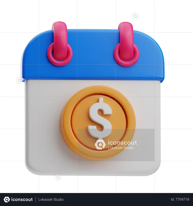 Salary Date  3D Icon