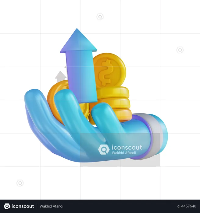 Salary Growth  3D Illustration
