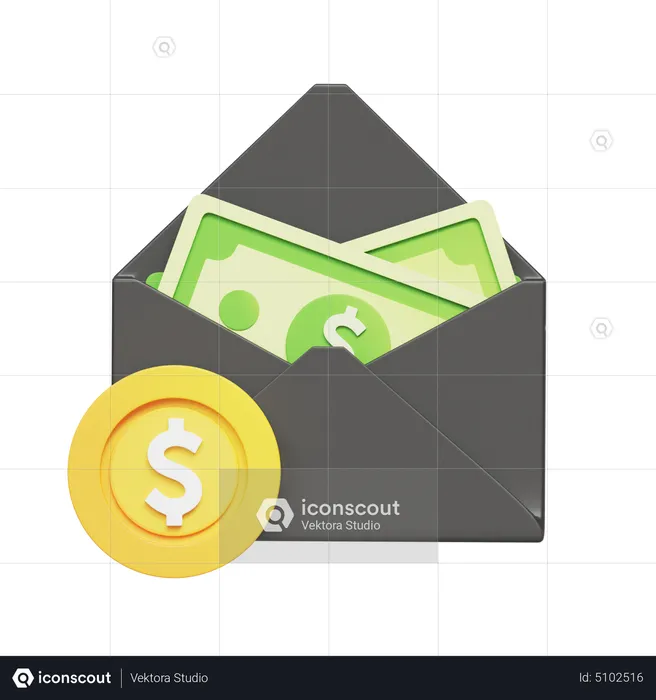 Salary Mail  3D Icon