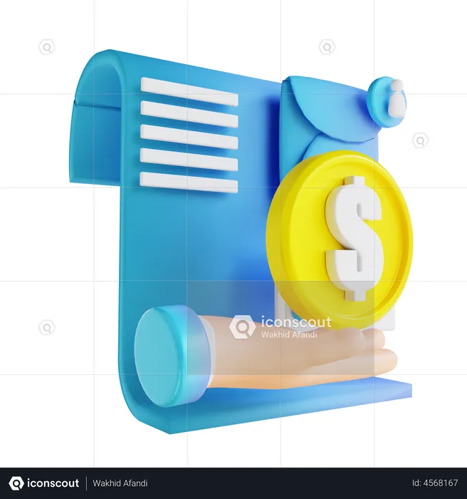 Salary Payment  3D Illustration