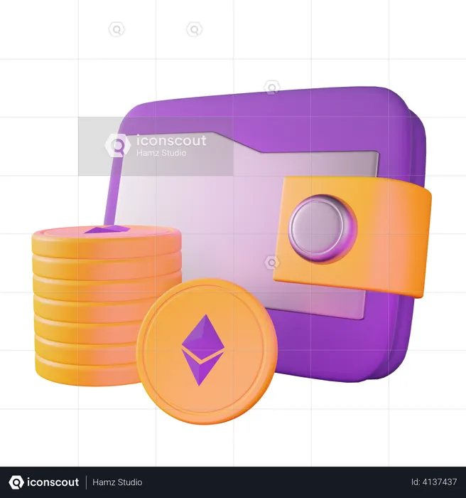 Saldo da carteira ethereum  3D Icon