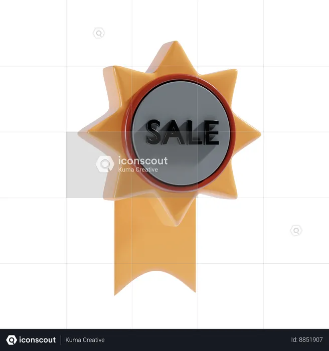 Sale badge  3D Illustration