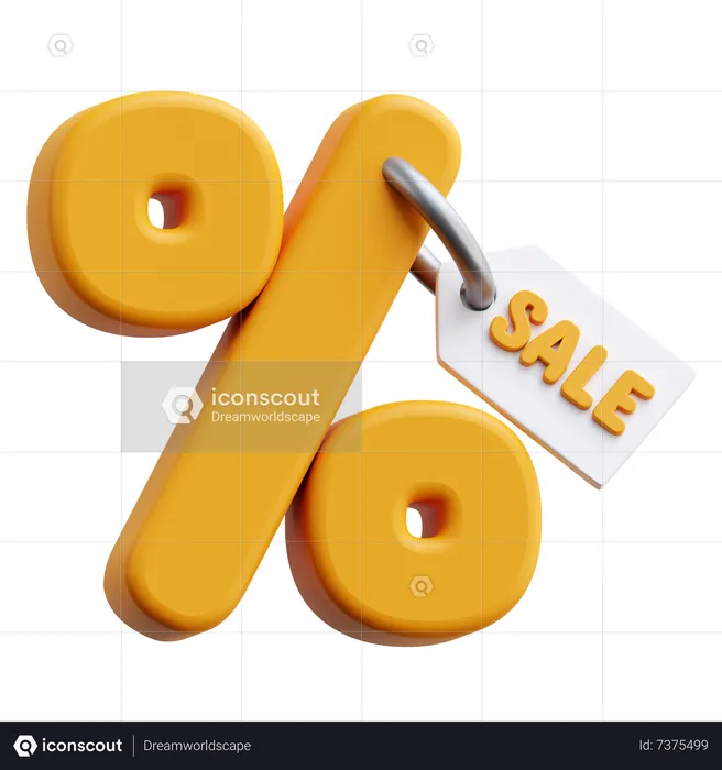 Sale Badge Tag  3D Icon