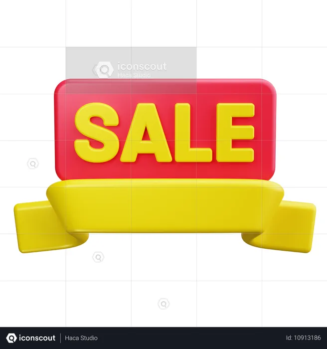 Sale Banner  3D Icon