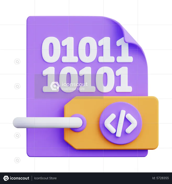 Sale Binary Code  3D Icon