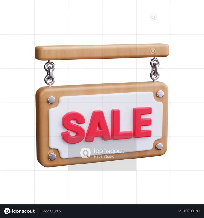 Sale Board  3D Icon