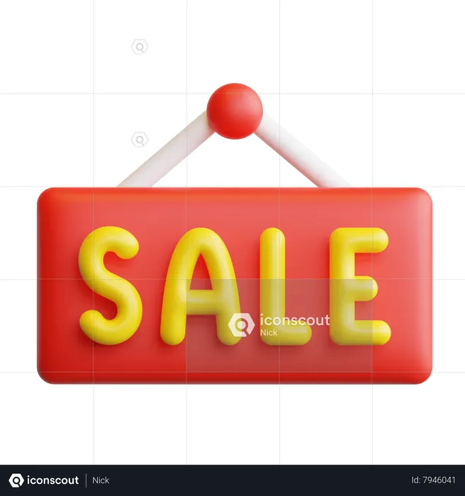 Sale Board  3D Icon