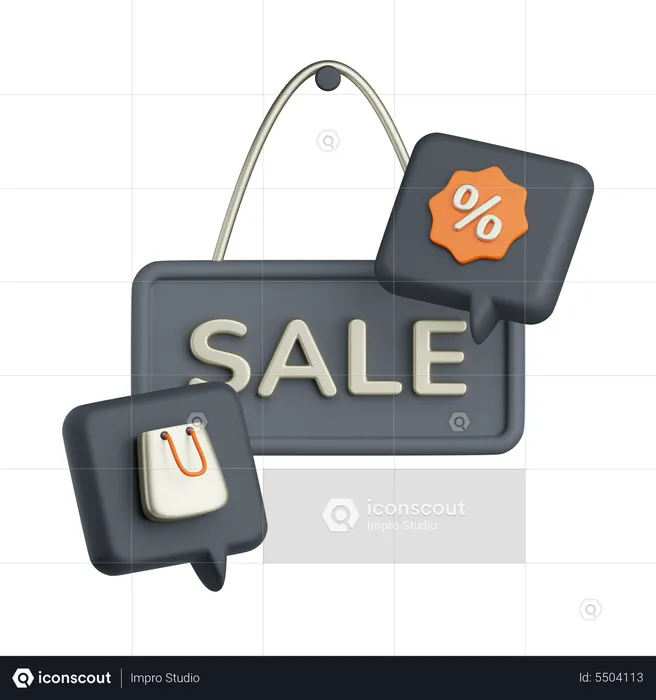 Sale Board  3D Icon