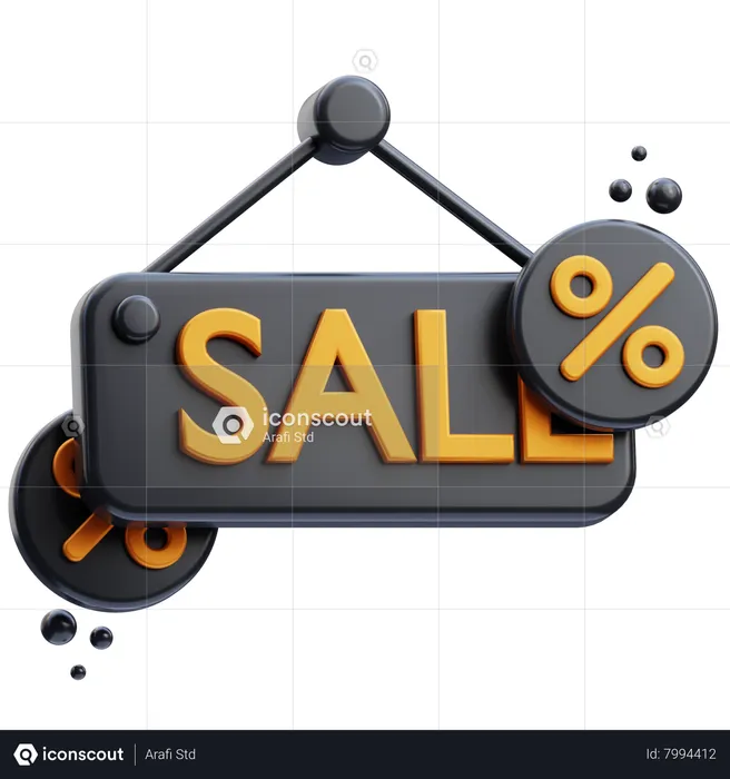 Sale Board  3D Icon