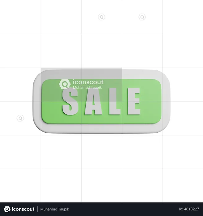 Sale Button  3D Icon