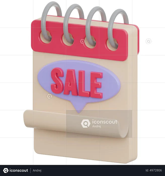 Sale Date  3D Icon