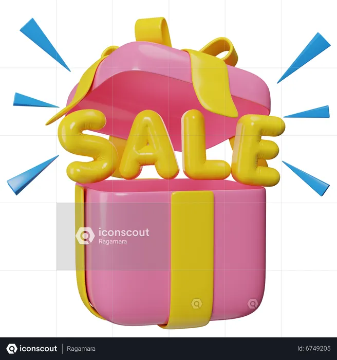 Sale Gift Box  3D Icon