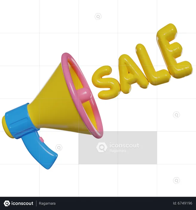 Sale Megaphone  3D Icon