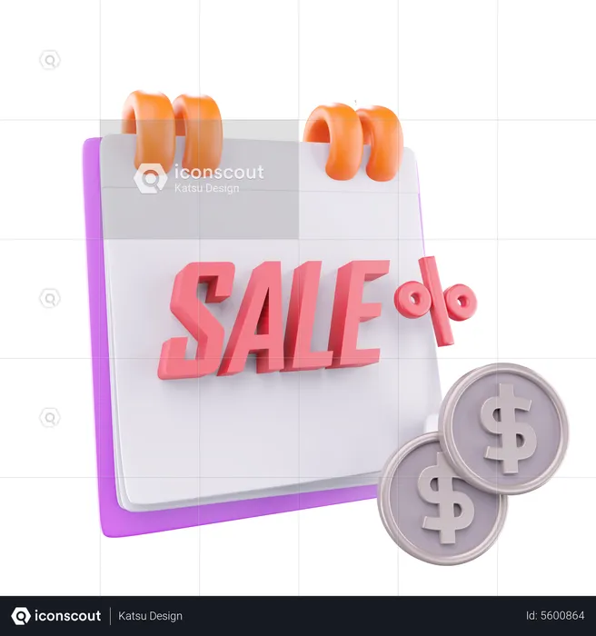 Sale Note  3D Icon