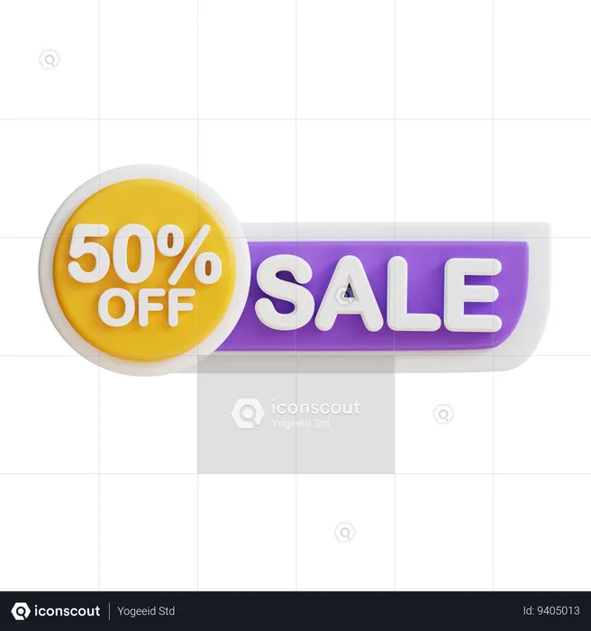 Sale Off 50  3D Icon